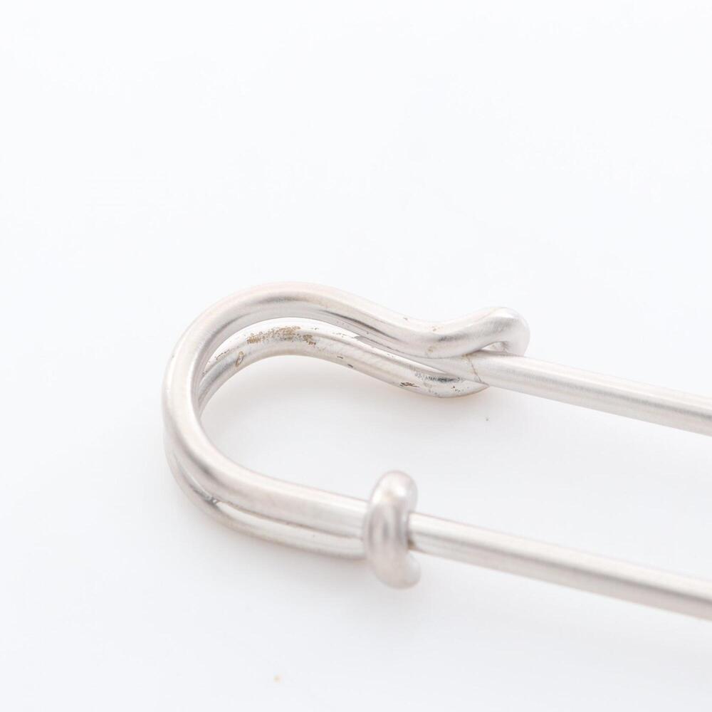 Hermes HERMES Sellier Safety Pin Brooch Accessory Stainless Steel Women's Silver - Picture 4 of 5